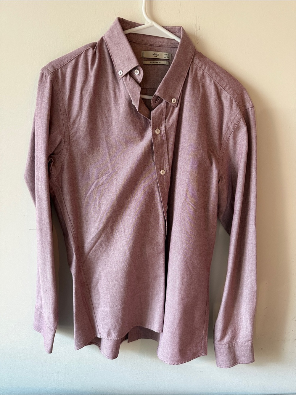 Men's Button-Down Shirt in Mauve by MNG